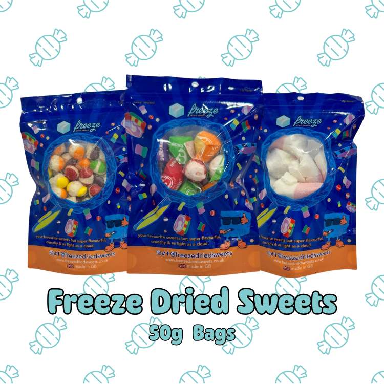 Freeze Dried Skittles Starbursts Squashies Hippos Sweets