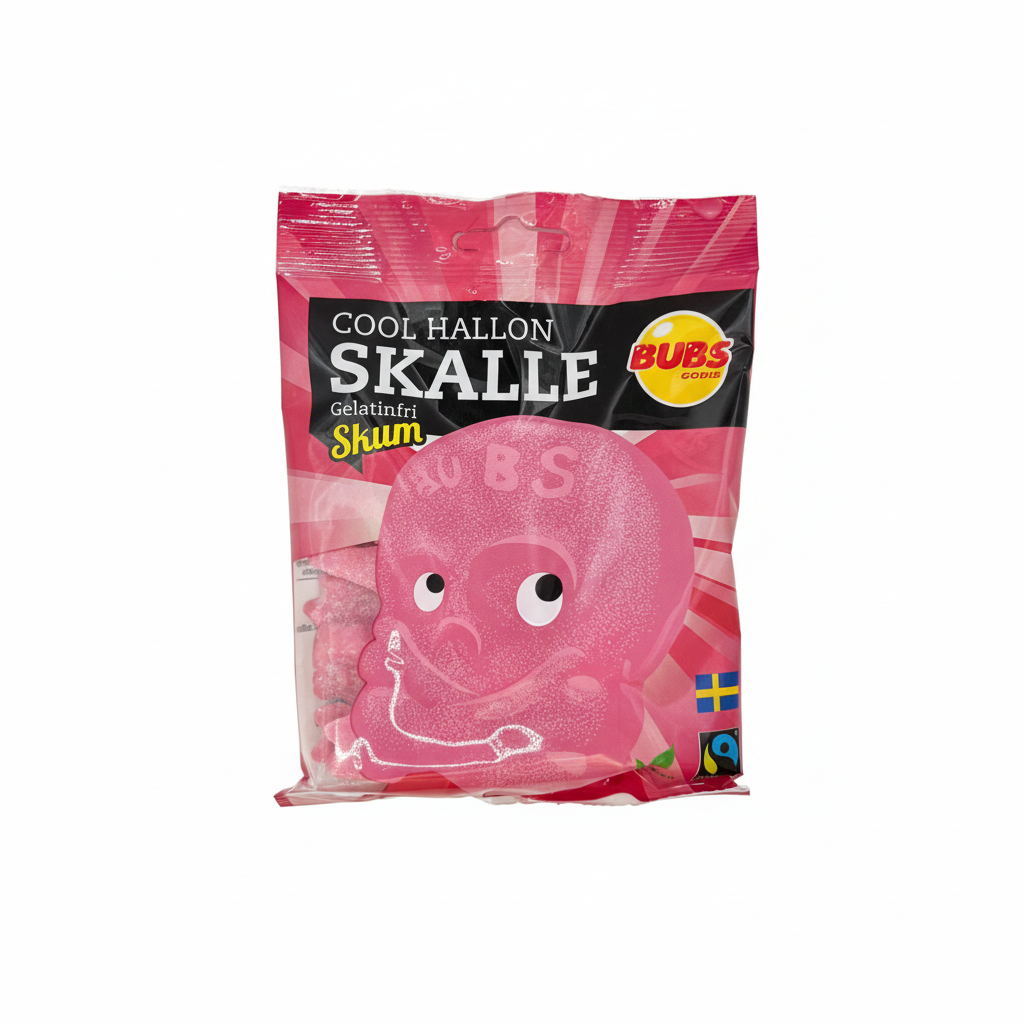 BUBS Cool Raspberry Ovals Peg Bag (90g) Hippo's Sweets Hippo's Sweets