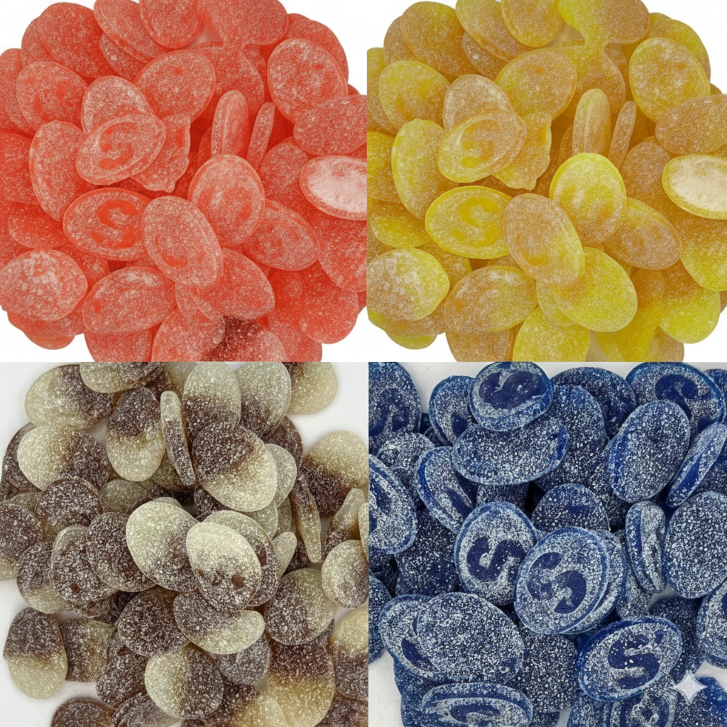 Sour Swedish Ovals Mix 4 Flavours Hippo's Sweets Hippo's Sweets