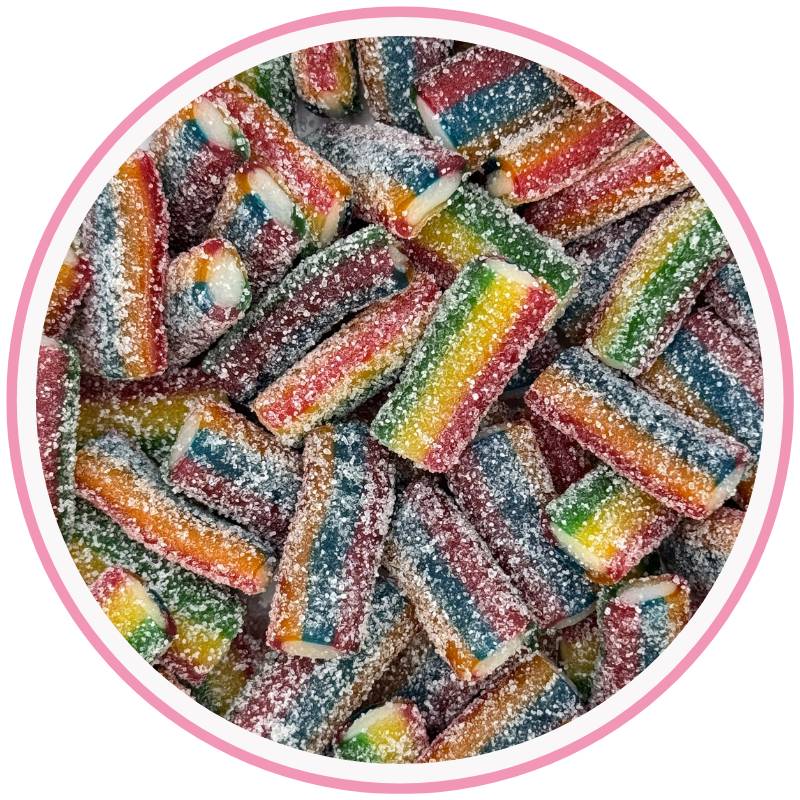 Sour Rainbow Pencil Bites Hippo's Sweets Hippo's Sweets