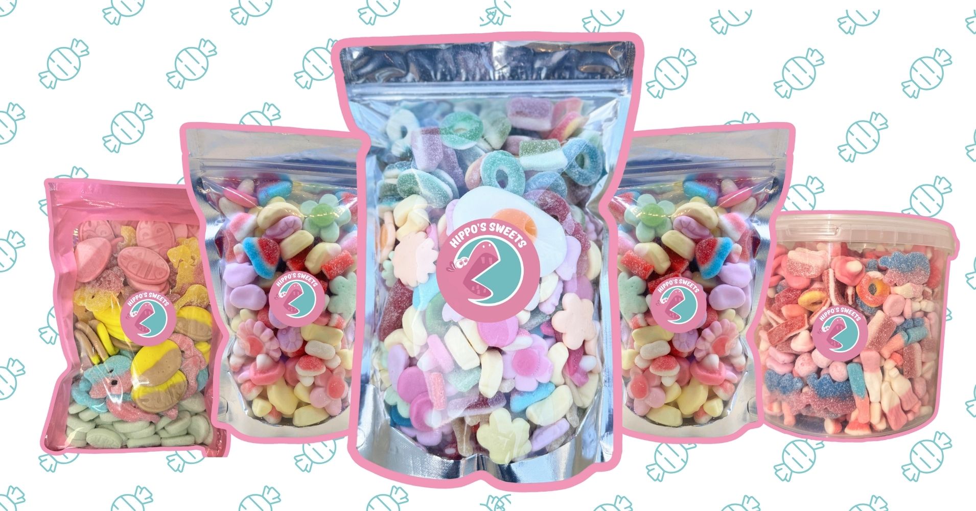 Create Your Pick and Mix Pouch Online | Pick and Mix Delivery UK Hippo's Sweets