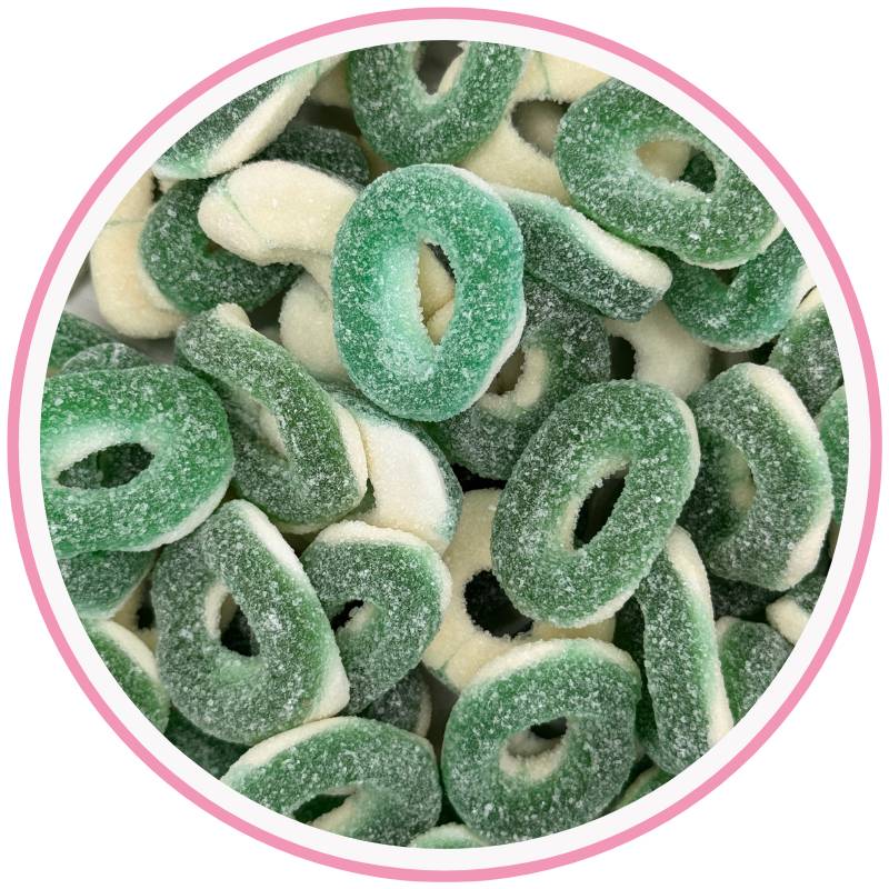 Sour Apple Rings Hippo's Sweets Hippo's Sweets