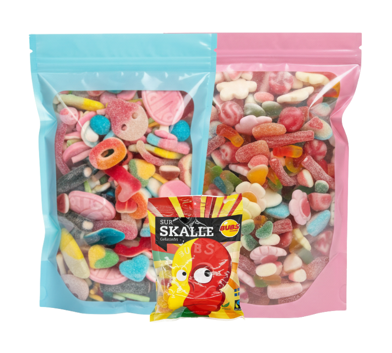 Valentine’s Bundle: 1kg Pick ‘n’ Mix, 1kg Valentine’s Mix & a Mini Bubs pouch