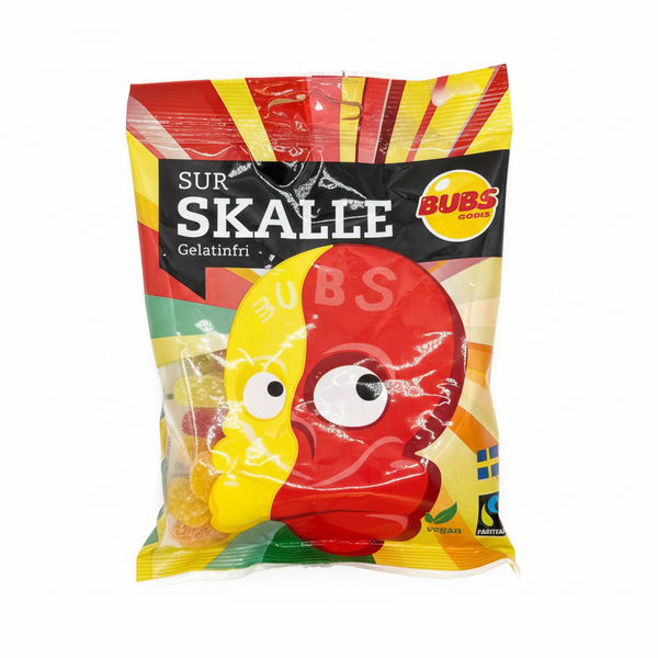 BUBS Sour Skulls Peg Bag (90g) Hippo's Sweets