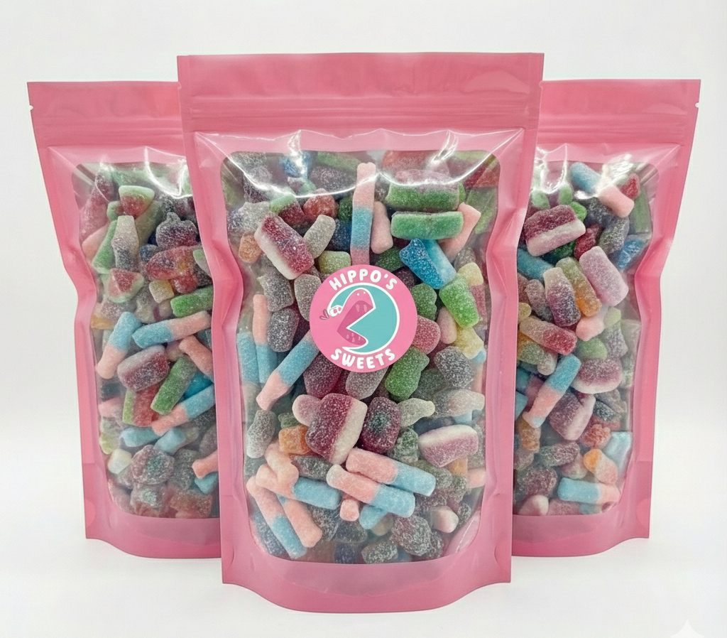 Fizzy Sweets Mix – 3 × 1kg Bags Hippo's Sweets Hippo's Sweets