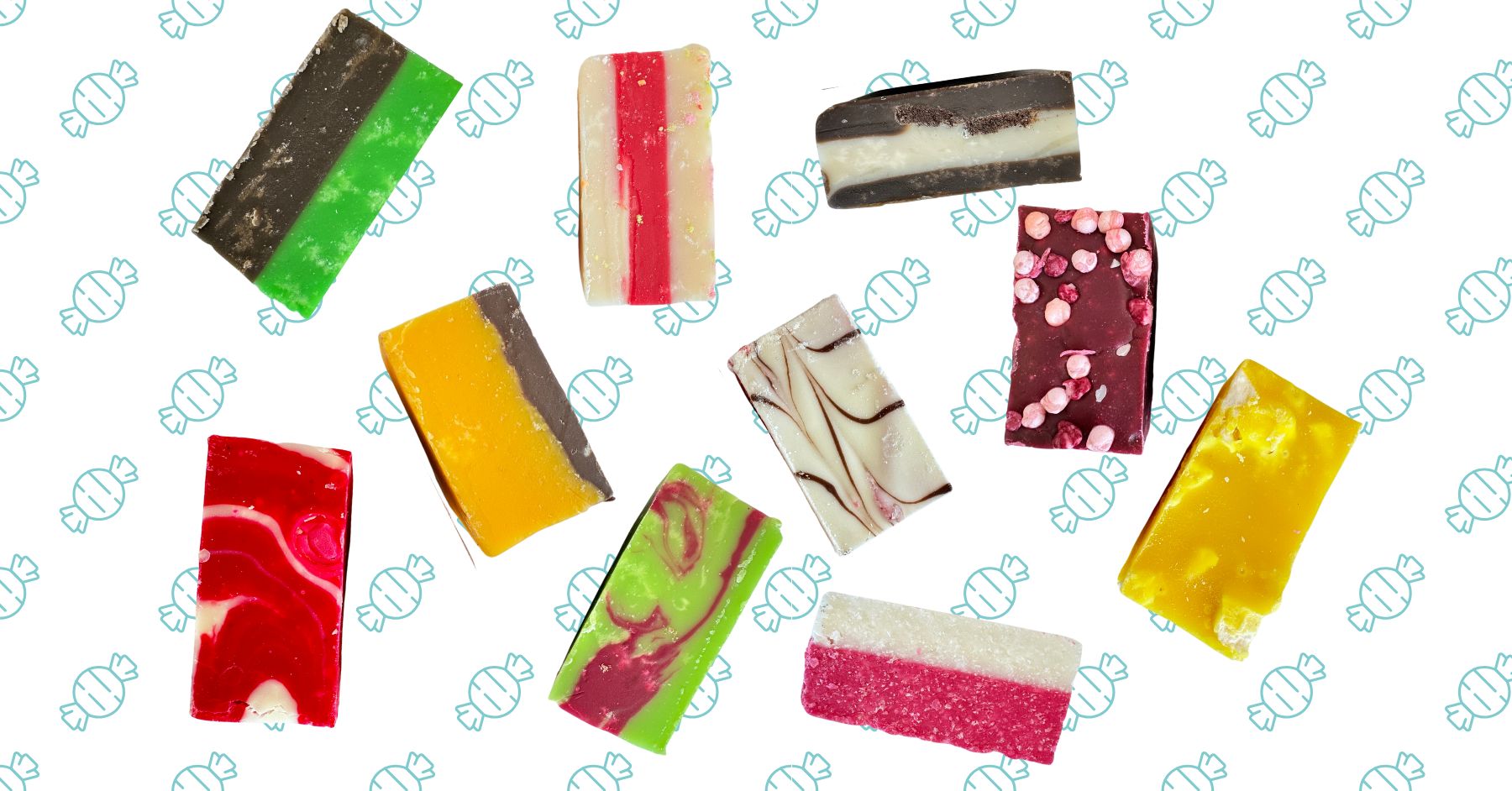 Pick your own fudge online, 100g fudge slabs.