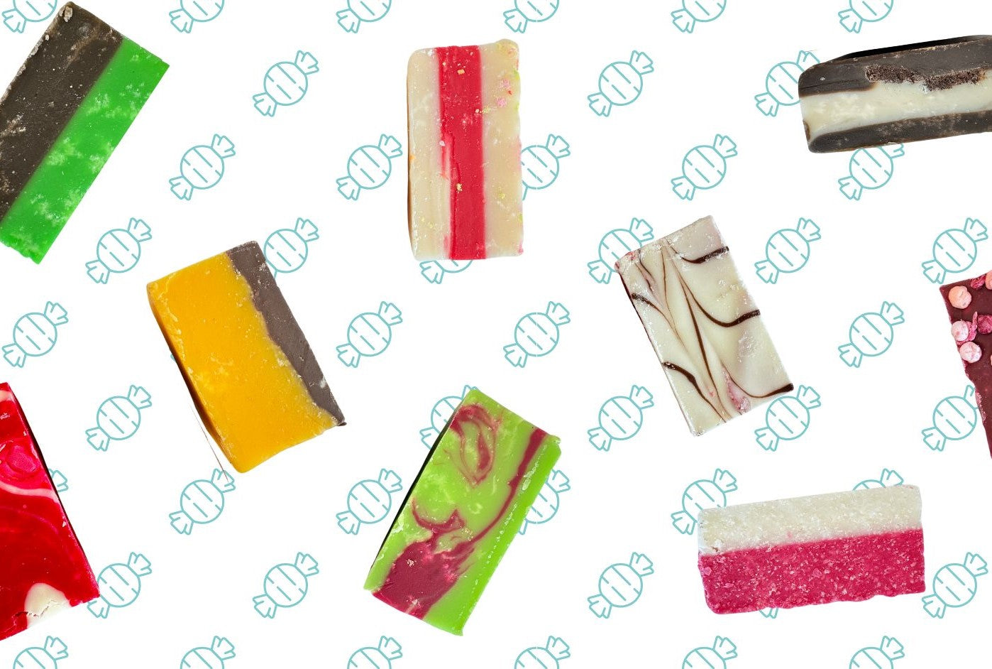 Pick your own fudge online, 100g fudge slabs.